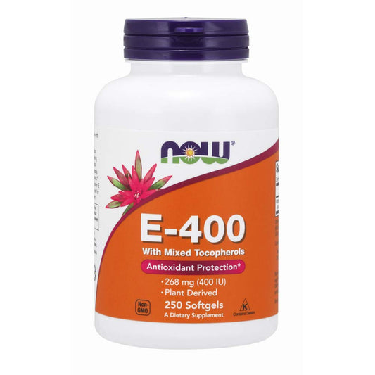 NOW Supplements, Vitamin E-400 IU Mixed Tocopherols, Antioxidant Protection*, 250 Softgels