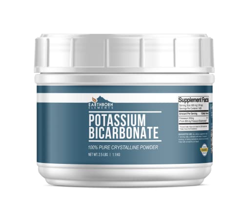 Earthborn Elements Potassium Bicarbonate (2.5 lb), Mess-Free Tub, Pure & Undiluted